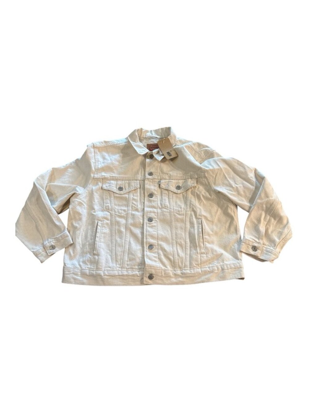 Levi's Women's Ex-Boyfriend Trucker Jean Jacket The Shake Down Cream XXL NWT